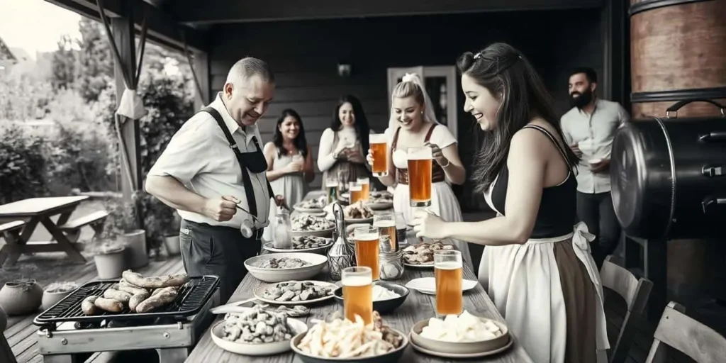 A group of people enjoying a meal together at a restaurant.