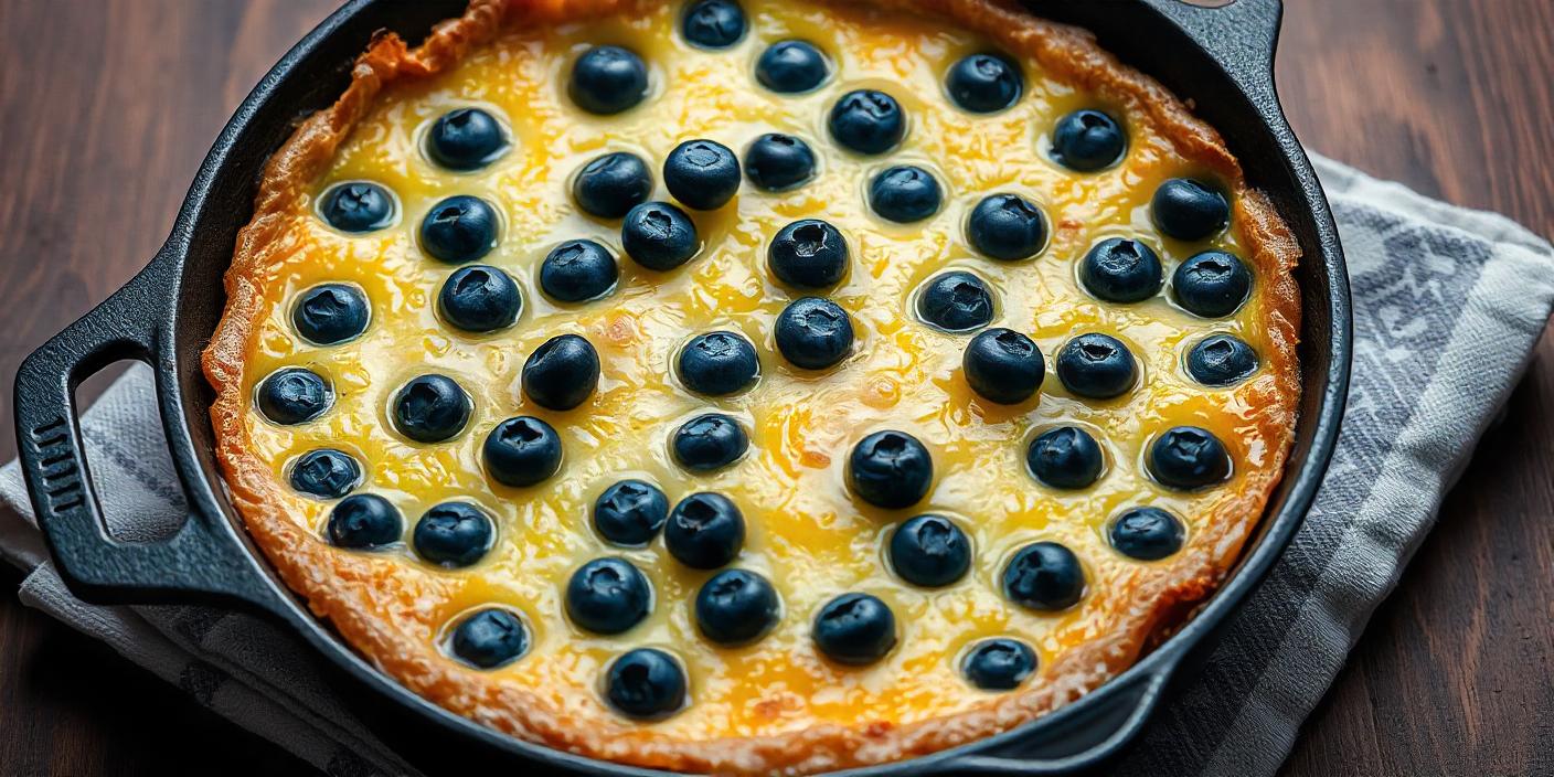 A freshly baked pie topped with a generous layer of blueberries.