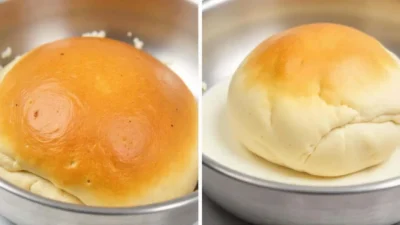 Freshly Baked Bread Rolls – Close-up of soft, golden-brown bread rolls.