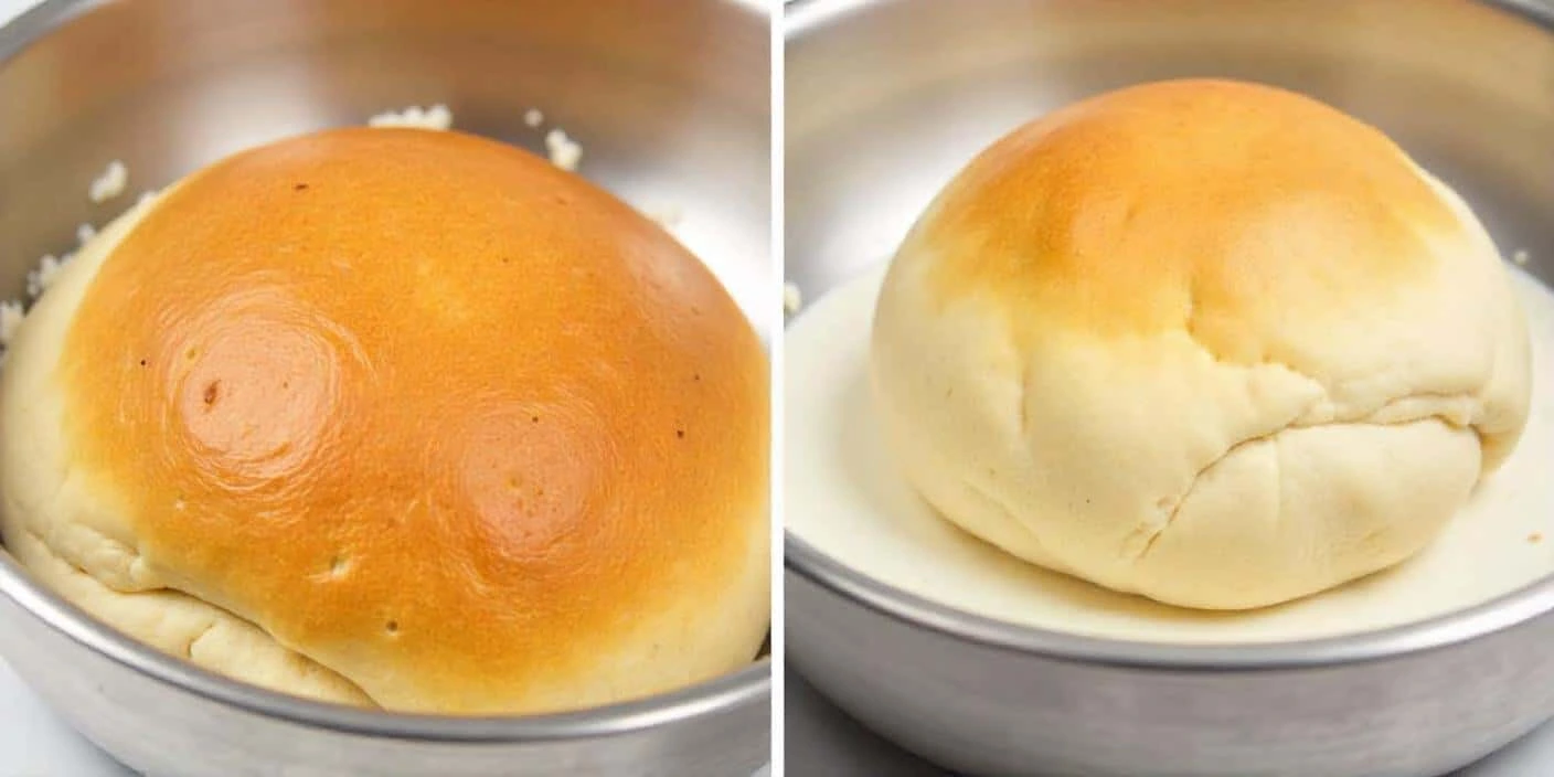 Freshly Baked Bread Rolls – Close-up of soft, golden-brown bread rolls.