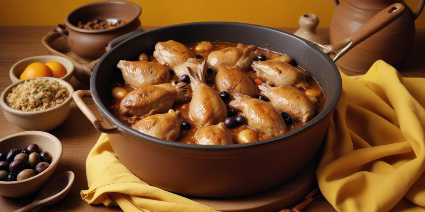 Braised chicken wings in a pot – A rich, slow-cooked dish featuring tender chicken wings in a deep brown sauce, served in a rustic pot.