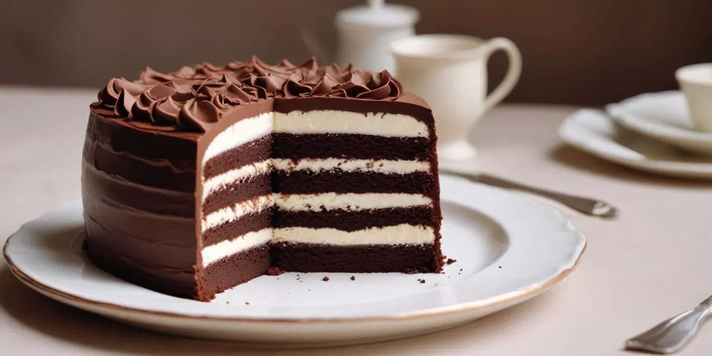 Classic Polish chocolate cake with a rich, glossy topping.