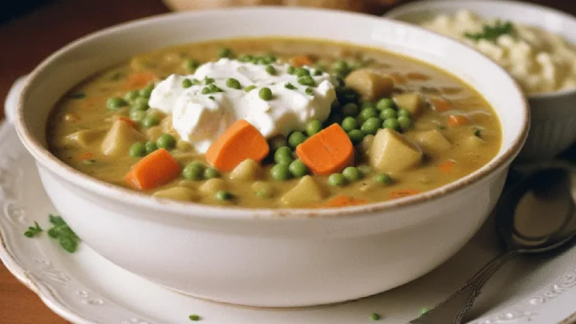 Traditional Hungarian főzelék: A creamy vegetable stew with a comforting touch