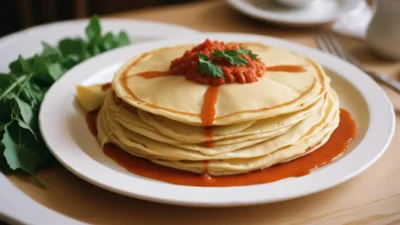 Hortobágyi Palacsinta: A Savory Hungarian Delight Hortobágyi Palacsinta is a traditional Hungarian dish that beautifully blends delicate crepes with a rich, savory filling and a creamy, paprika-infused sauce.