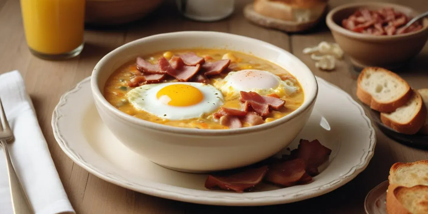 A warm and comforting bowl of Hungarian főzelék, a creamy vegetable stew.