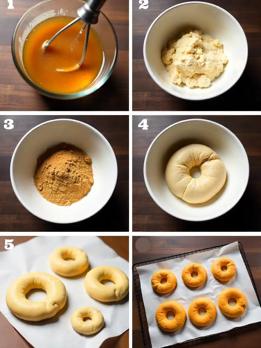 Step-by-step process of making traditional Finnish rye bread rings (Ruisreikäleipä) from soaking grains to baking golden loaves