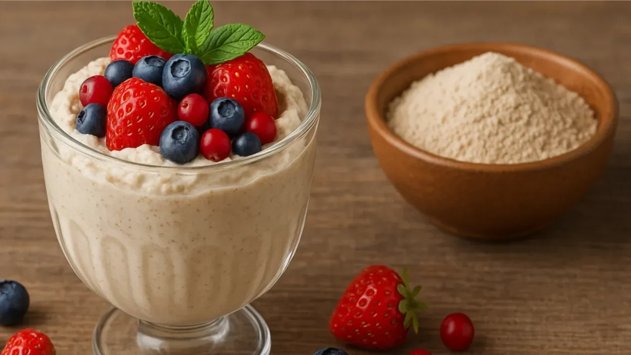 Kama is a traditional Estonian superfood made from a blend of roasted grains such as barley, rye, oats, and sometimes peas.