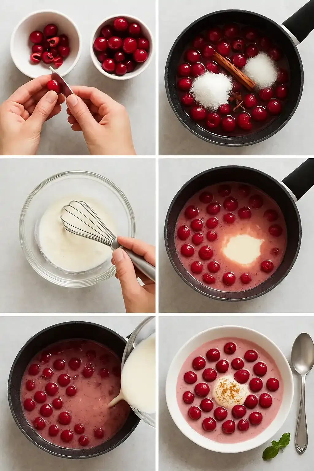 Step-by-Step Process for Making Meggyleves – Hungarian Sour Cherry Soup