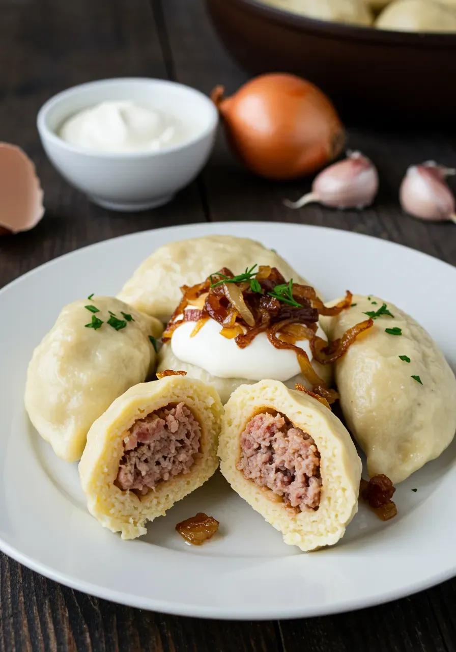 Join in on the fun of preparing traditional Hungarian Húsos Töltött Tészta (meat dumplings) from scratch!
