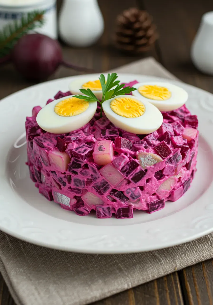 The combination of earthy beets, savory herring, and creamy dressing creates a perfectly balanced dish that is both comforting and refreshing. Whether served as a main dish or a side, Rosolje is a must-try for anyone looking to experience the flavors of Estonian cuisine.