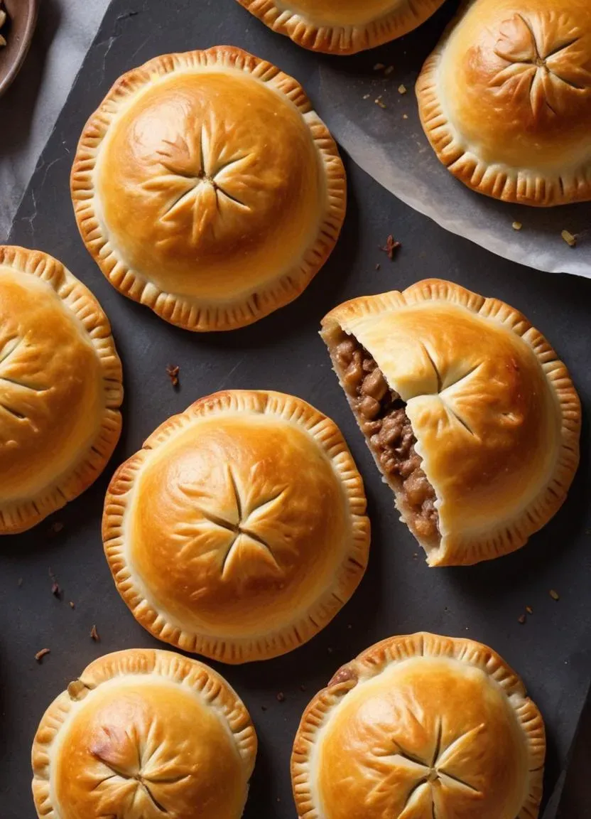 Savory pirukad are Estonian hand pies that feature a delicious combination of savory fillings such as ground pork, beef, or mushrooms, mixed with aromatic onions and spices.