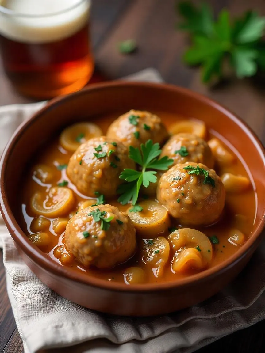 Latvian Onion Klopsi (Meatballs with Onion Sauce) – Hearty Comfort on a Plate!