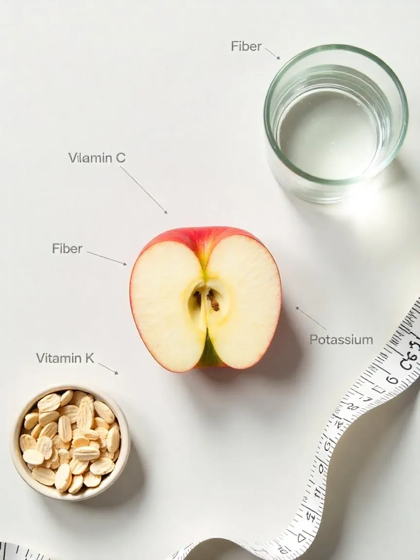 Health Benefits of Apples with Key Nutrients Highlighted