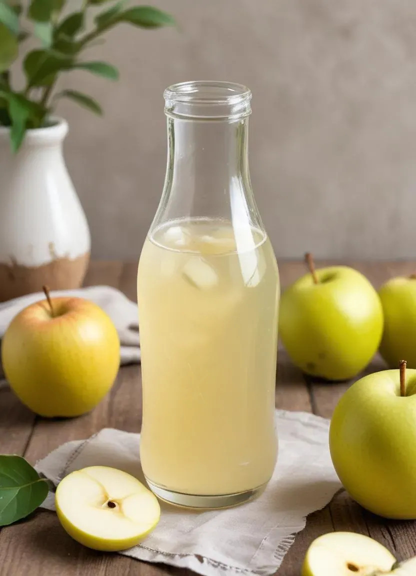 A cold, fizzy Estonian apple-lemon drink in a glass, garnished with lemon slices and mint leaves, ideal for a hot day.