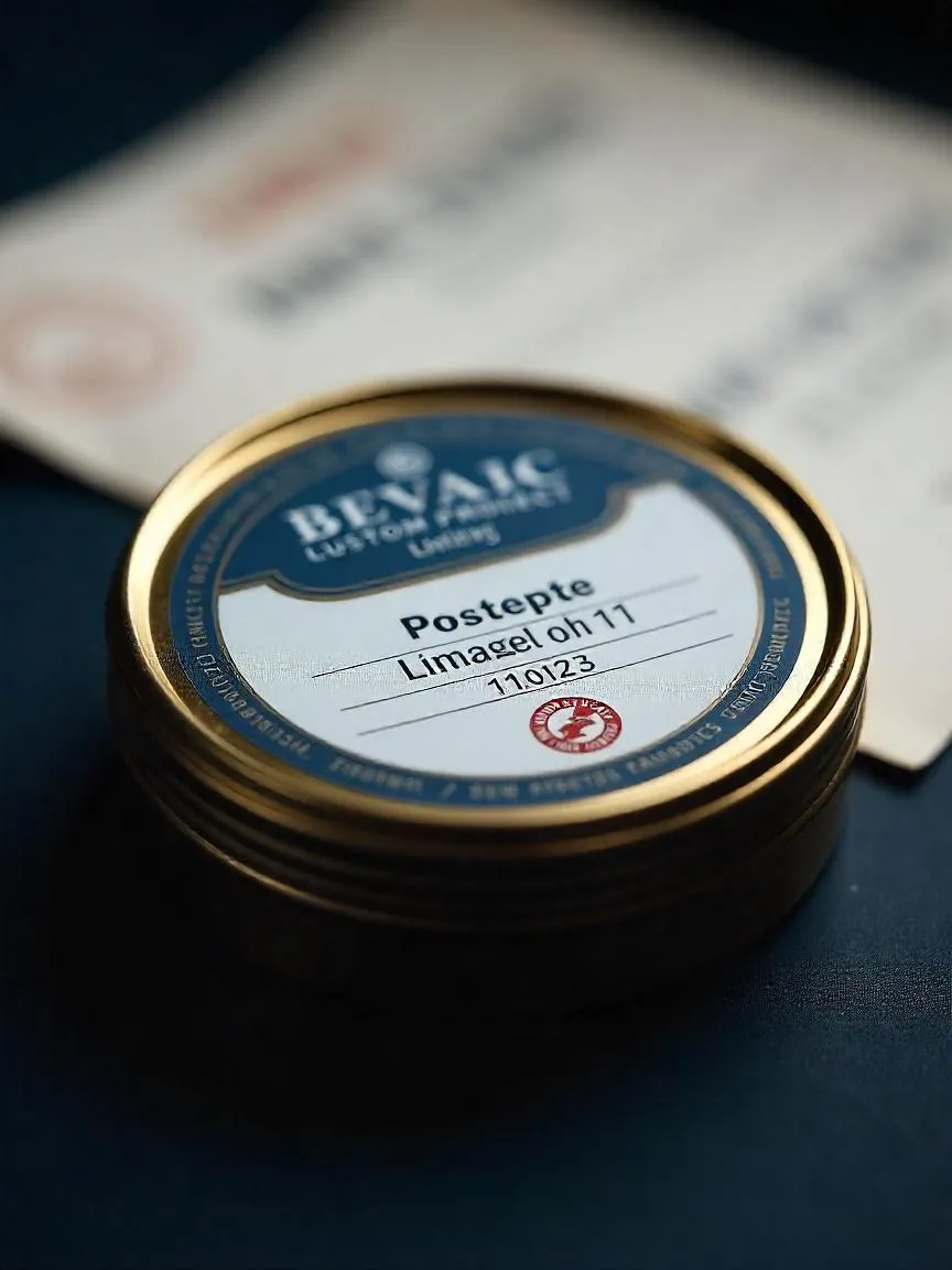 Beluga caviar tin with official CITES label and documentation — legal and certified for international trade.