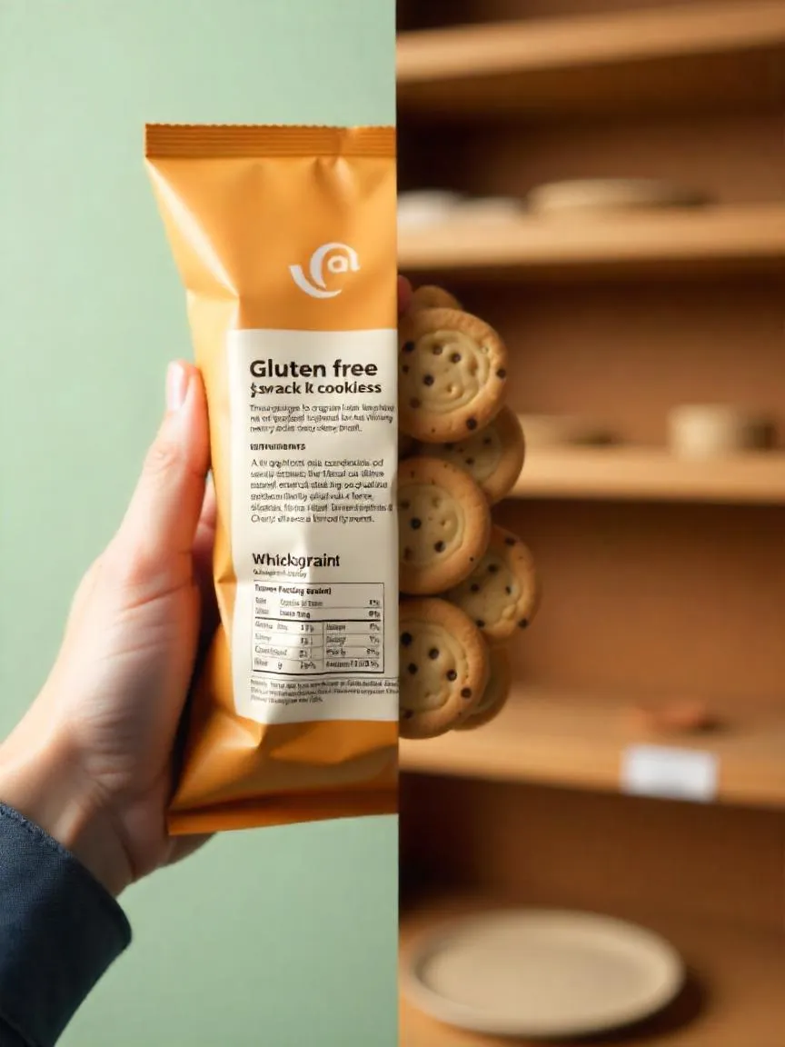 A comparison of processed gluten-free snacks and missing whole foods, highlighting nutritional pitfalls of gluten-free diets for people without medical necessity.