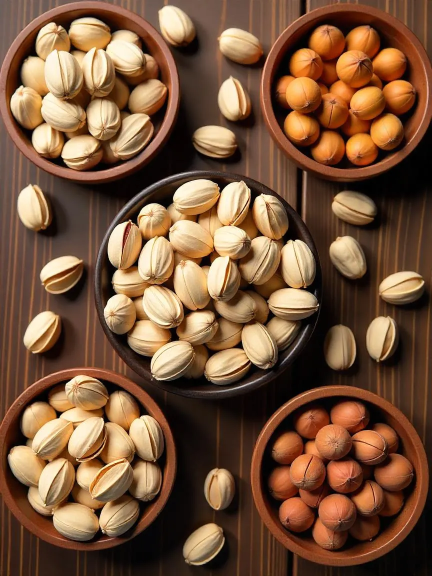 A variety of mixed nuts in bowls highlighting their nutritional benefits.