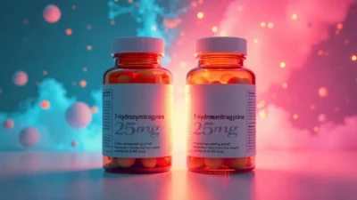 Two identical 7-hydroxymitragynine supplement bottles showing different intensity effects, symbolizing how the same dosage can feel different.