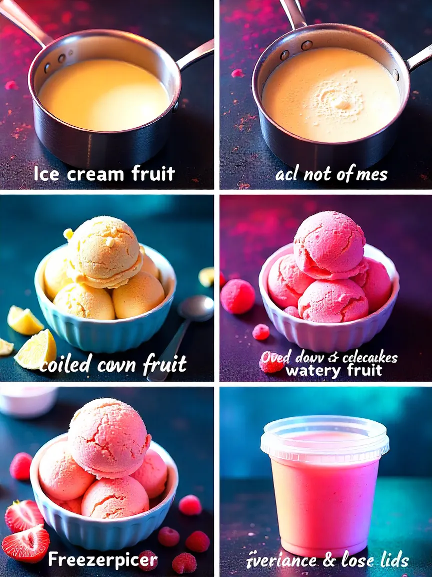 Collage of common ice cream making mistakes.
