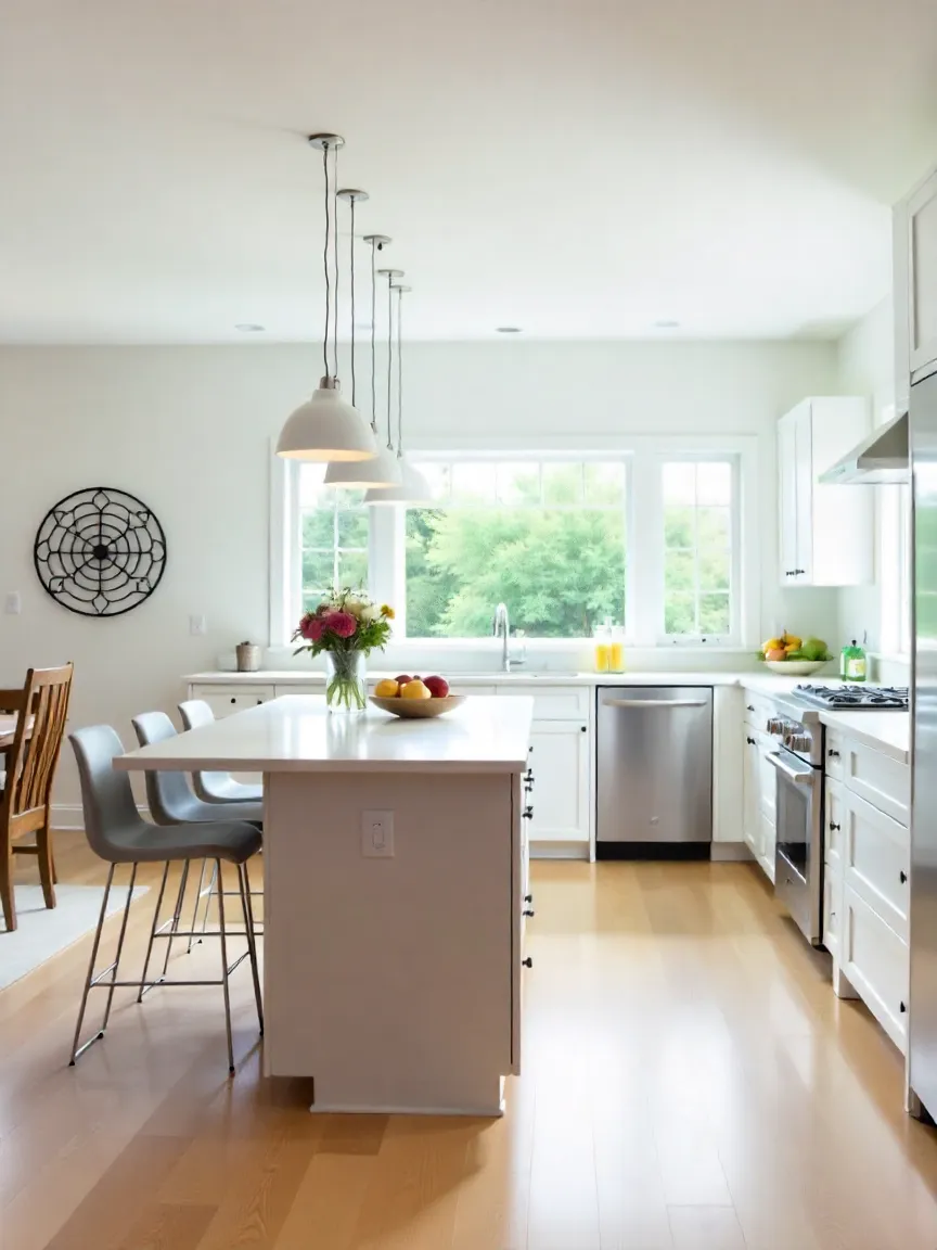 Open-concept kitchen with a large island, modern cabinets, and stainless steel appliances, designed to maximize home value and functionality.