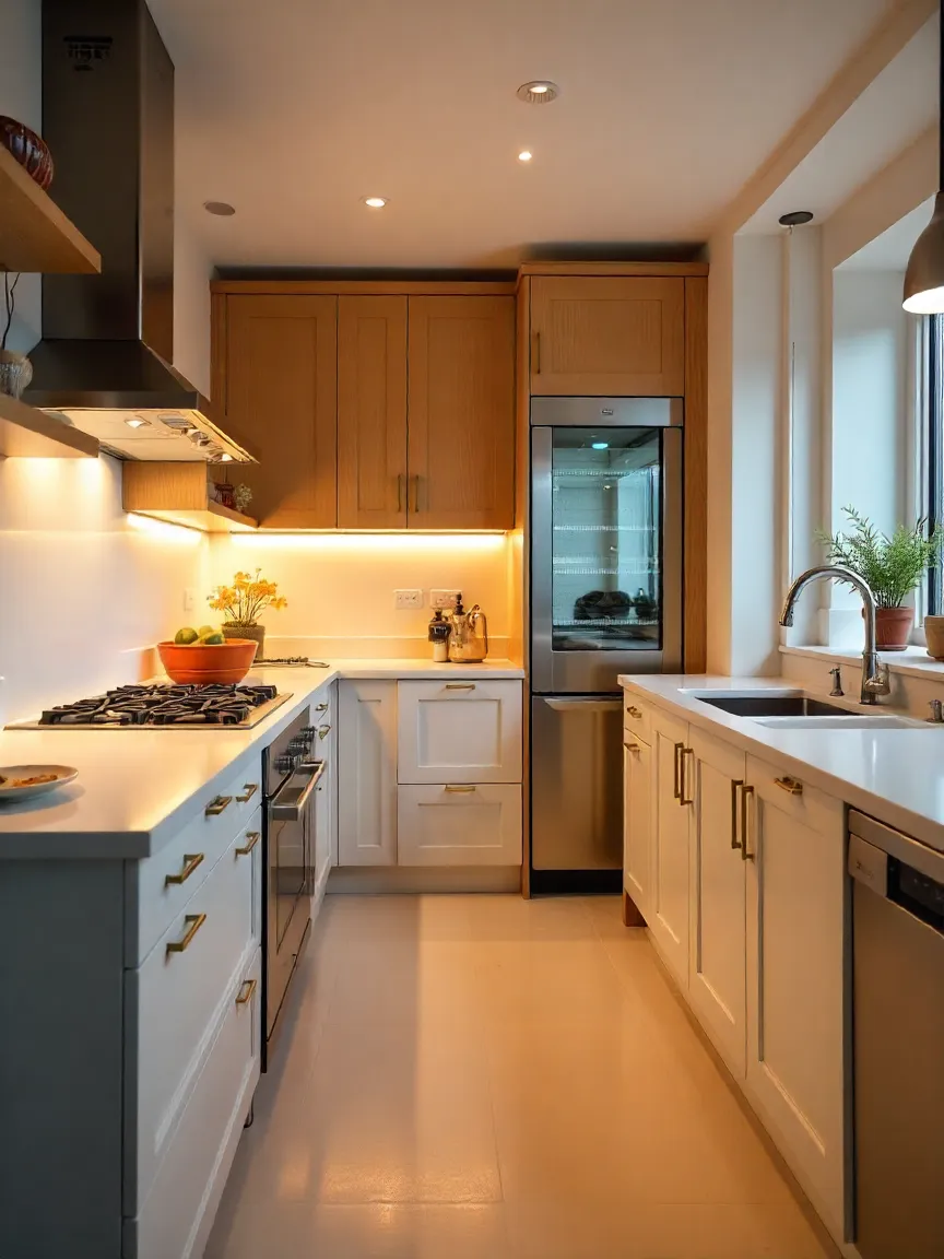 A professional kitchen renovation featuring sleek countertops, custom cabinetry, modern appliances, and a functional island, blending style with practicality.