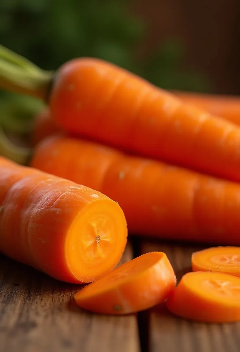 Fresh and chopped orange carrots ready for cooking.