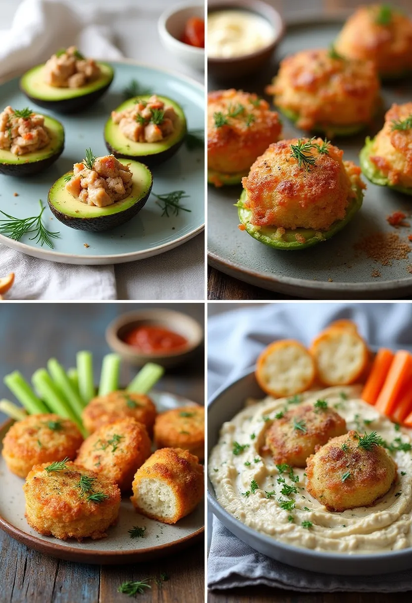 Collage of herbs, spices, citrus, and sauces for enhancing canned tuna with global flavors.