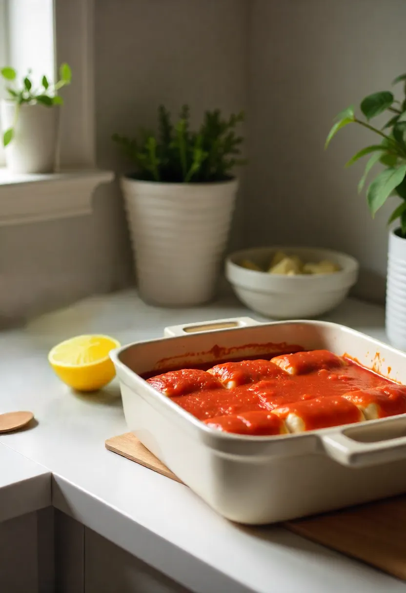 Cabbage rolls stored in refrigerator and freezer, with a baking dish ready for reheating.