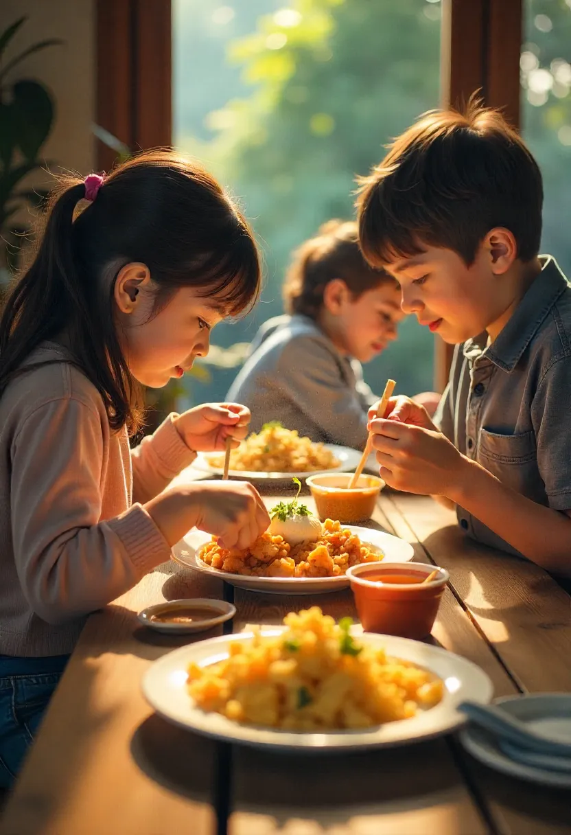 Collage of anime food scenes: family, friends, coworkers, and travelers sharing meals, highlighting emotional connection, presence, and everyday care.