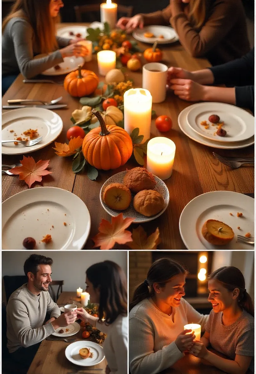 Collage of modern Thanksgiving dishes showing vegetarian, vegan, and culturally diverse foods.