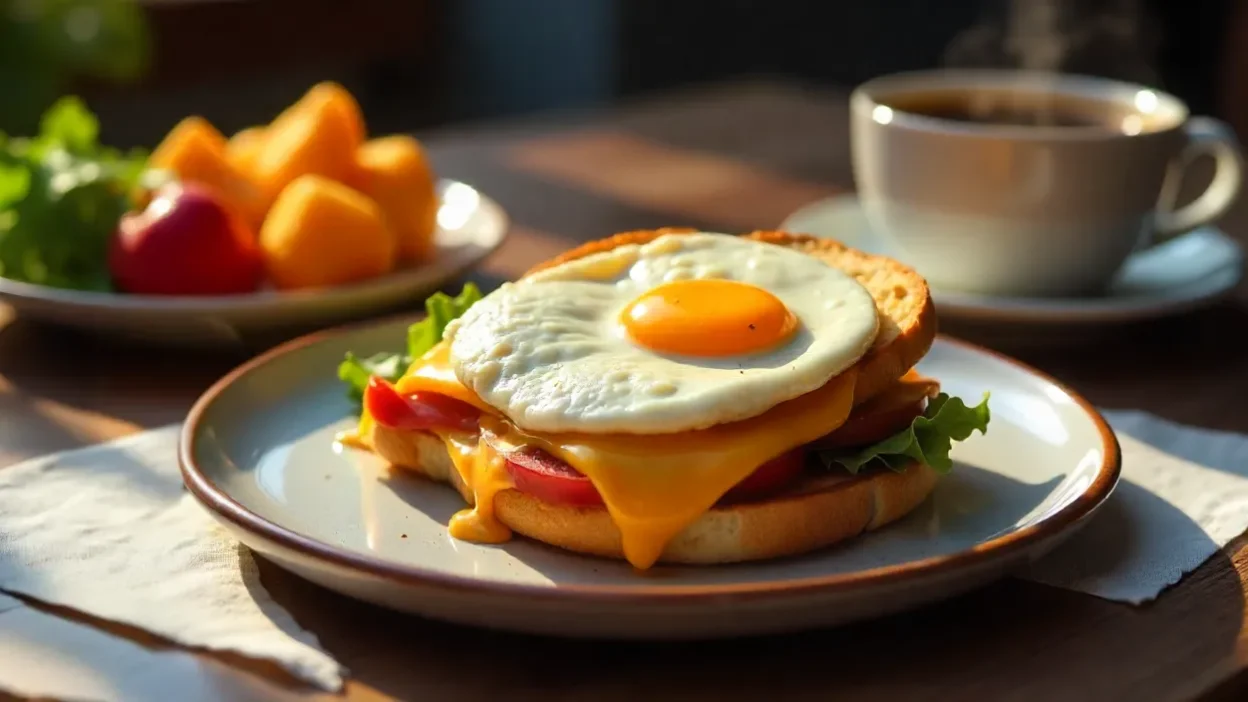 Collage showing Croque Madame ingredients, a fried egg on a sandwich, and a cozy Parisian café scene.