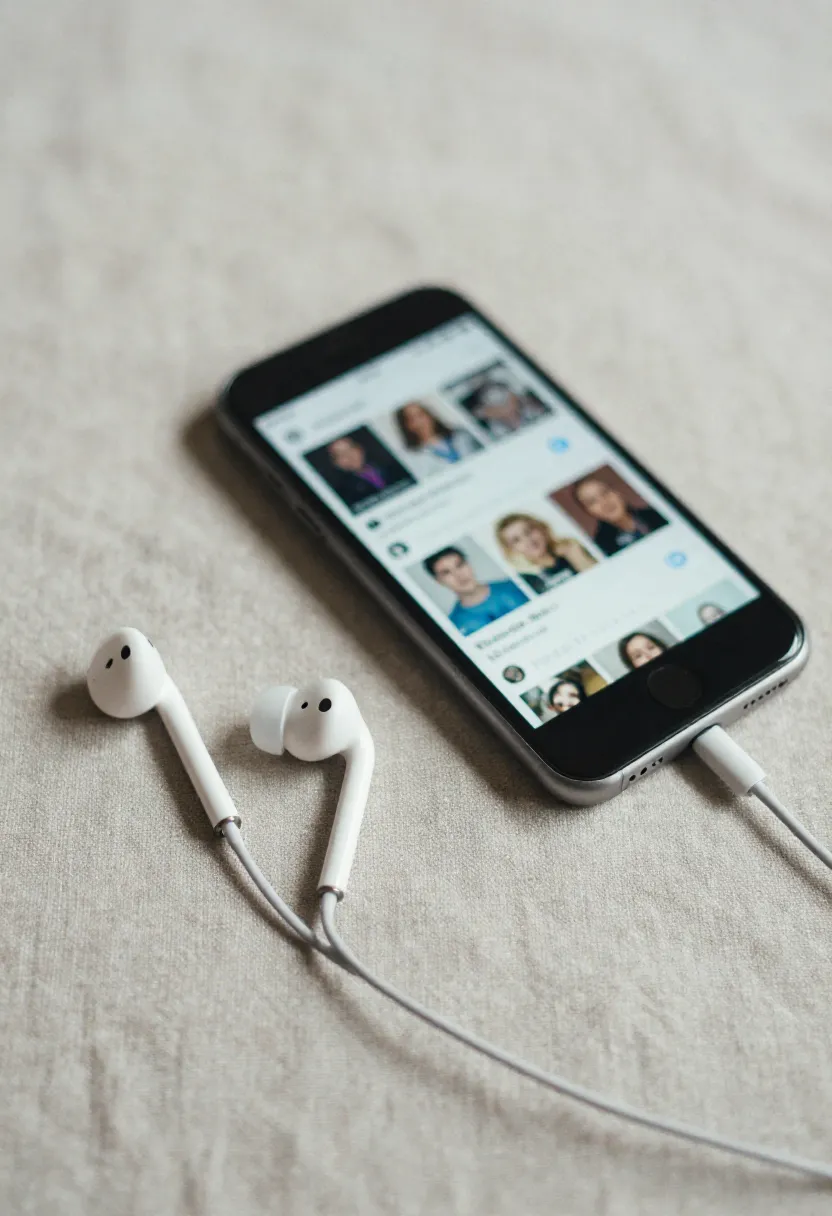 Smartphone with a blurred social media feed in soft natural light, symbolizing the pressures teens face today.