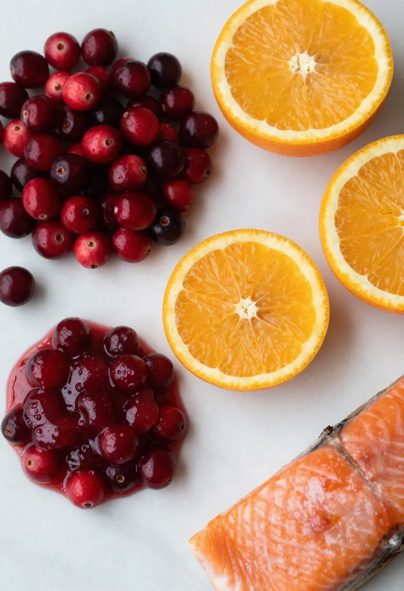 Cranberries and oranges creating a warm, seasonal flavor combination