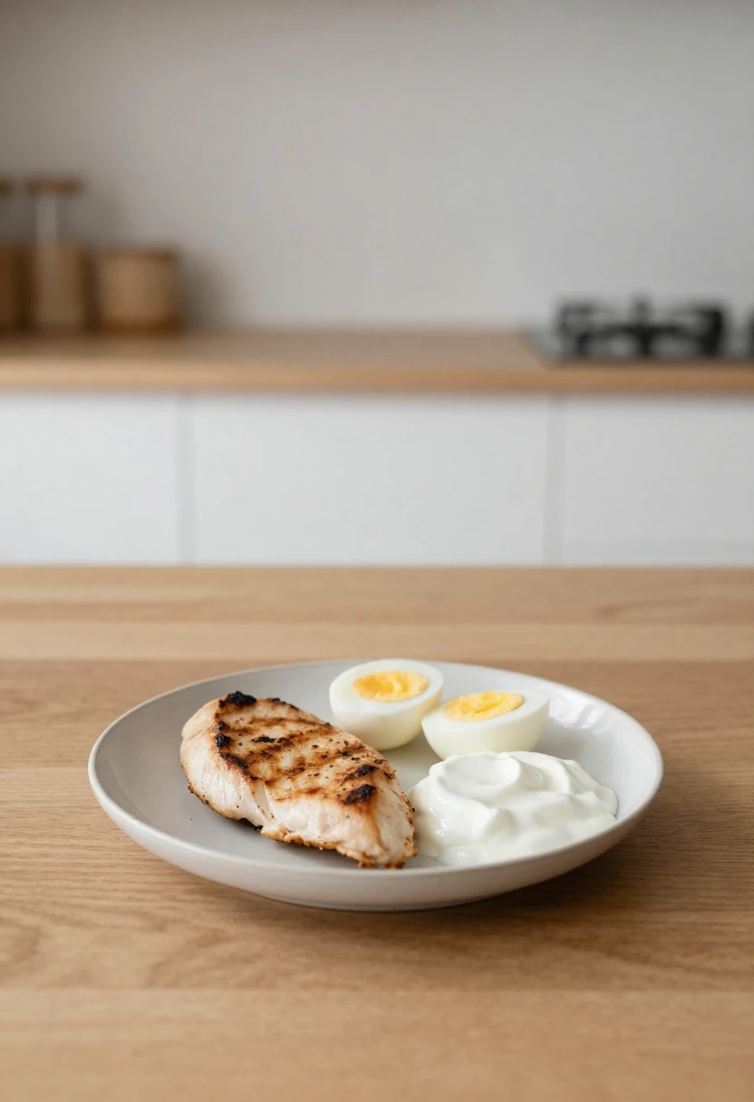 Plate of lean protein foods representing the restrictive Attack phase of the Dukan Diet