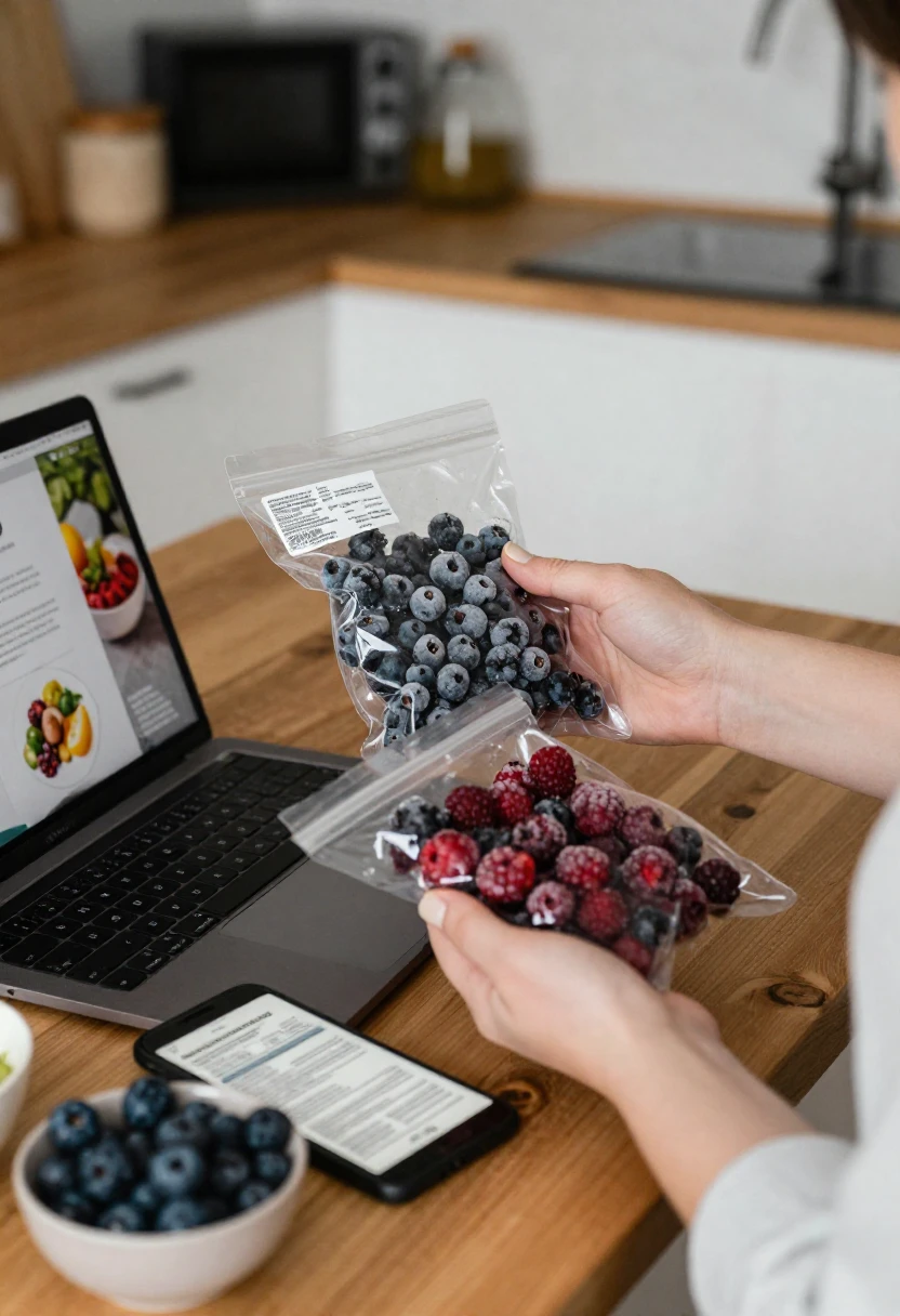 Comparing fresh and frozen berries to understand common food myths
