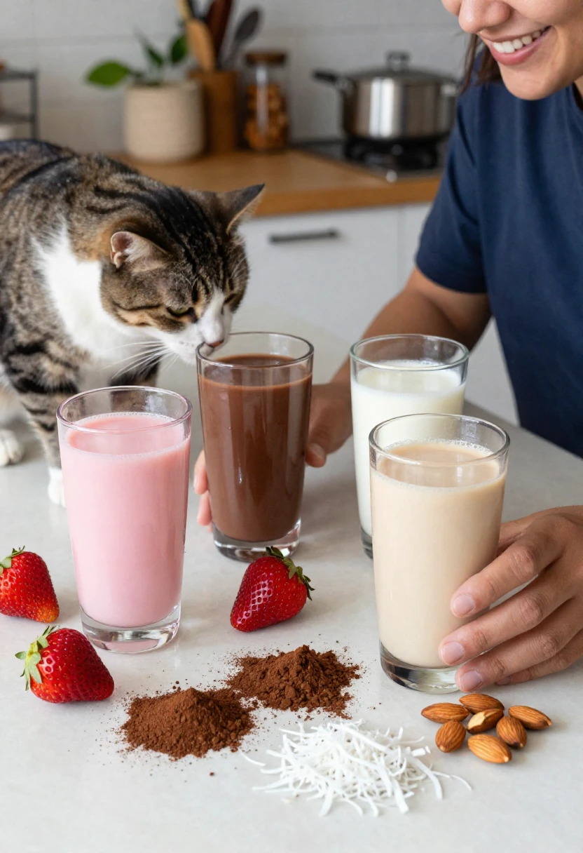 Different flavored horchata variations prepared at home