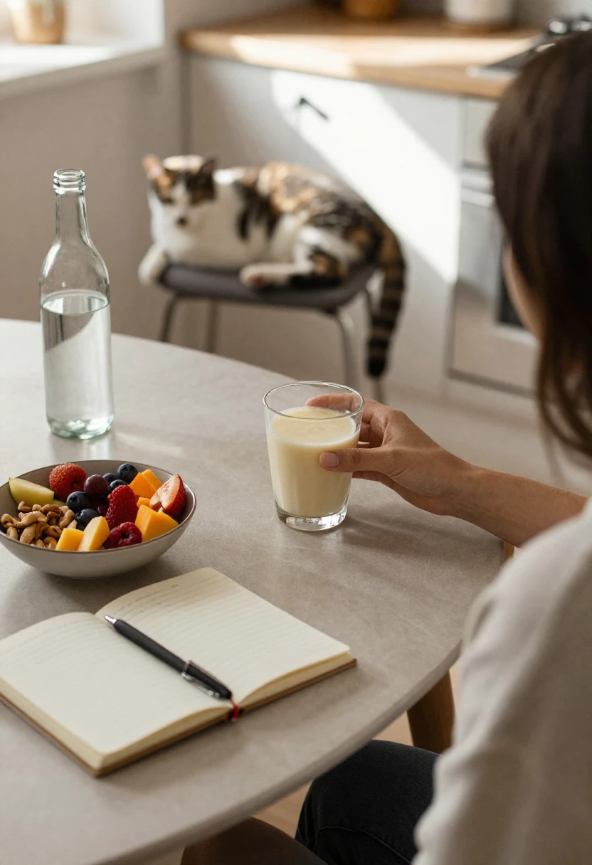 Enjoying homemade horchata as part of a balanced healthy lifestyle