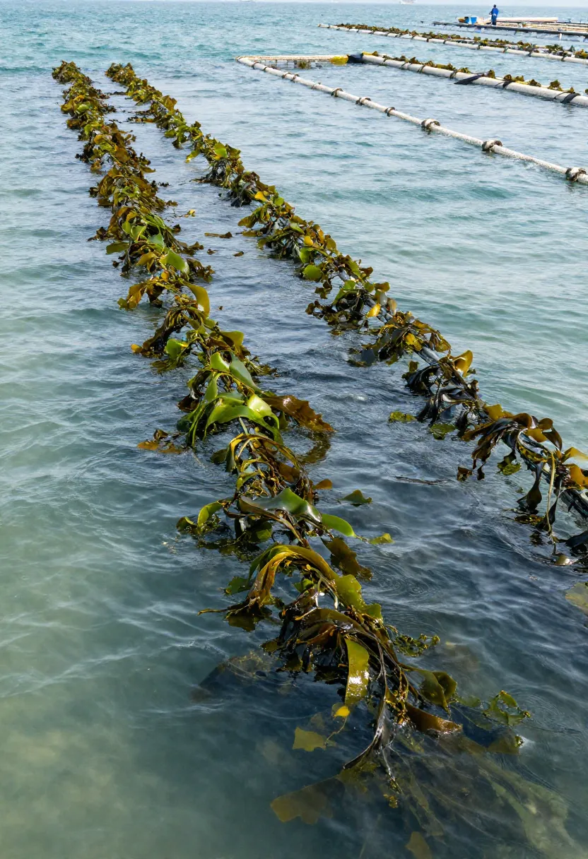 Sustainable seaweed farming in ocean waters