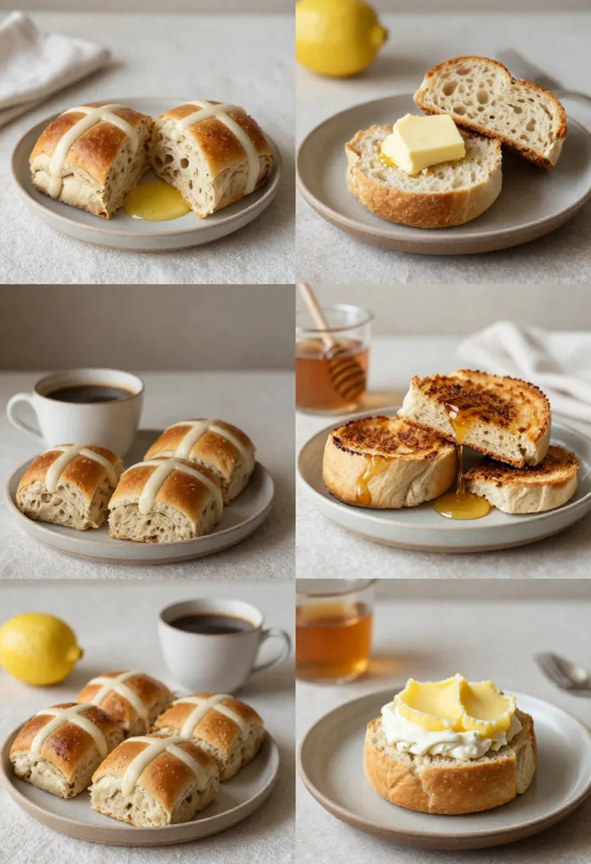 Close-up collage of kneading and rising dough in baking process
