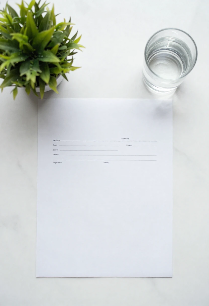Blood test report on a marble surface representing cholesterol health monitoring