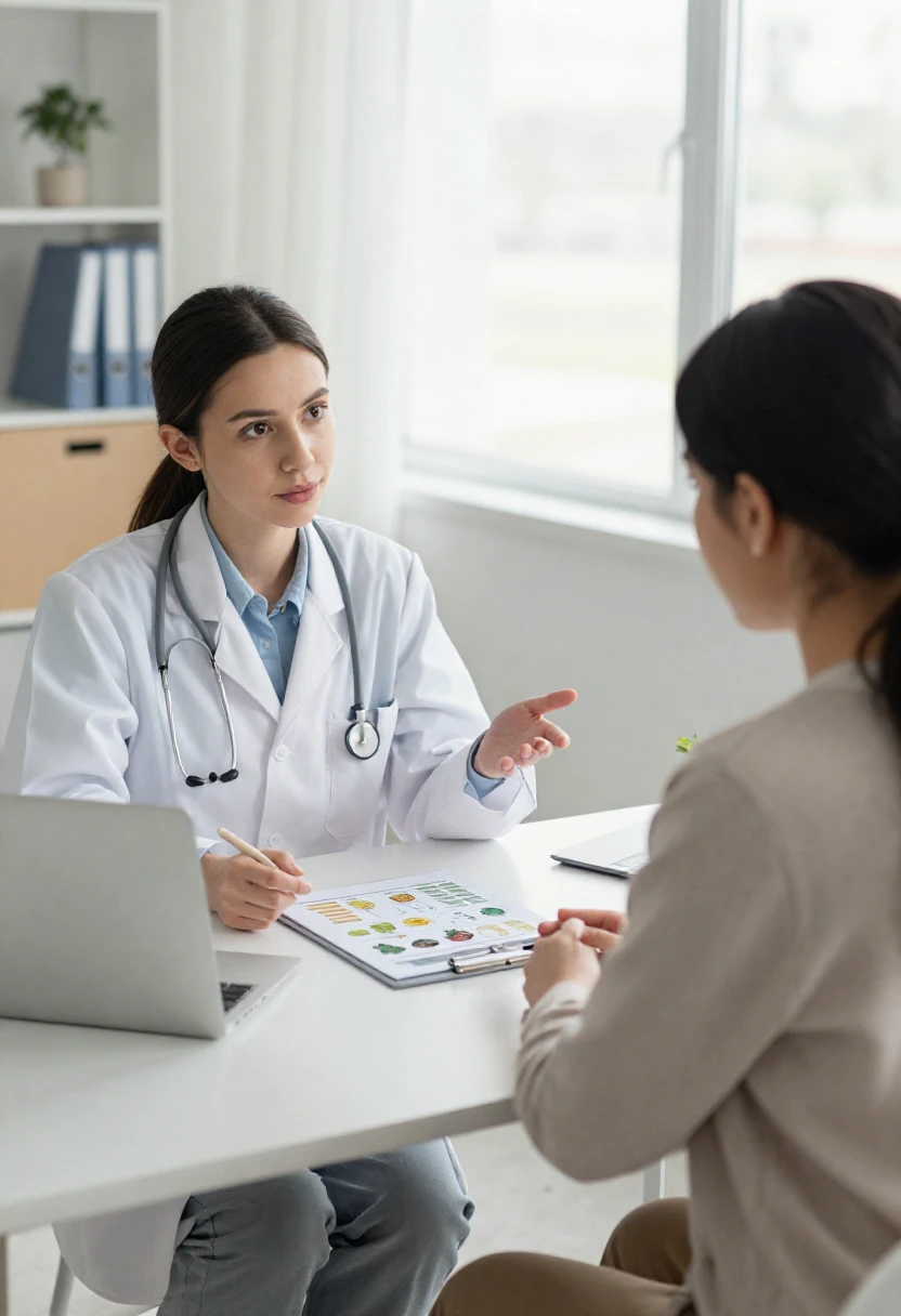 Nutrition expert explaining healthy weight loss and diet risks