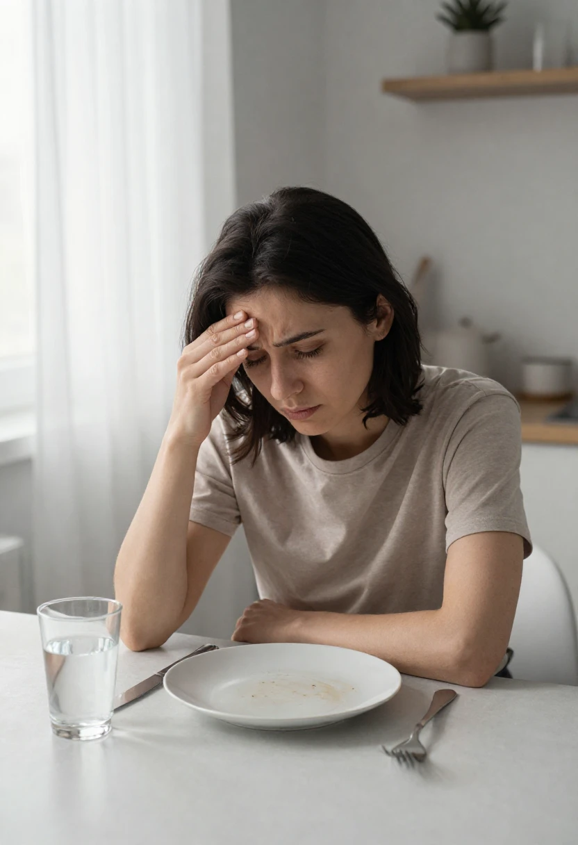 Person feeling fatigued while following an extreme low-calorie diet