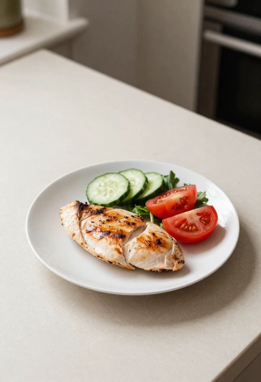 Small low-calorie meal representing the HCG diet food portions