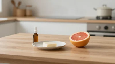 Minimal meal and dropper bottle representing the controversial HCG diet and rapid weight loss claims