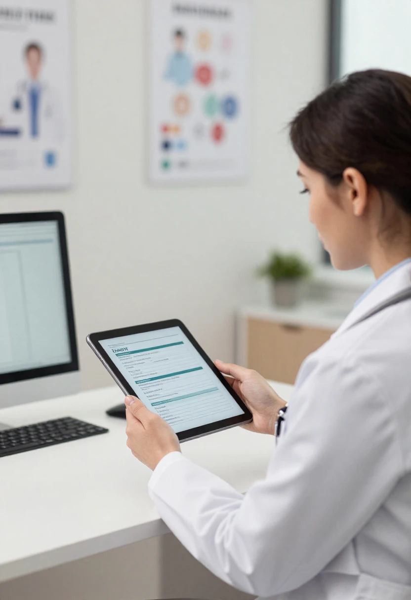 Doctor reviewing official health guidelines about weight loss supplements