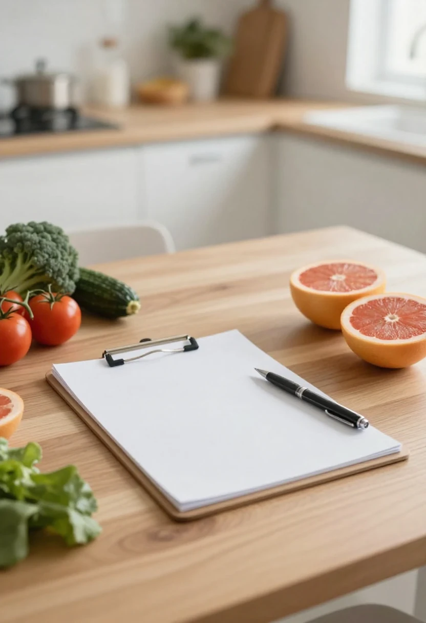 Clipboard with fresh ingredients representing medical and regulatory views on diet safety.