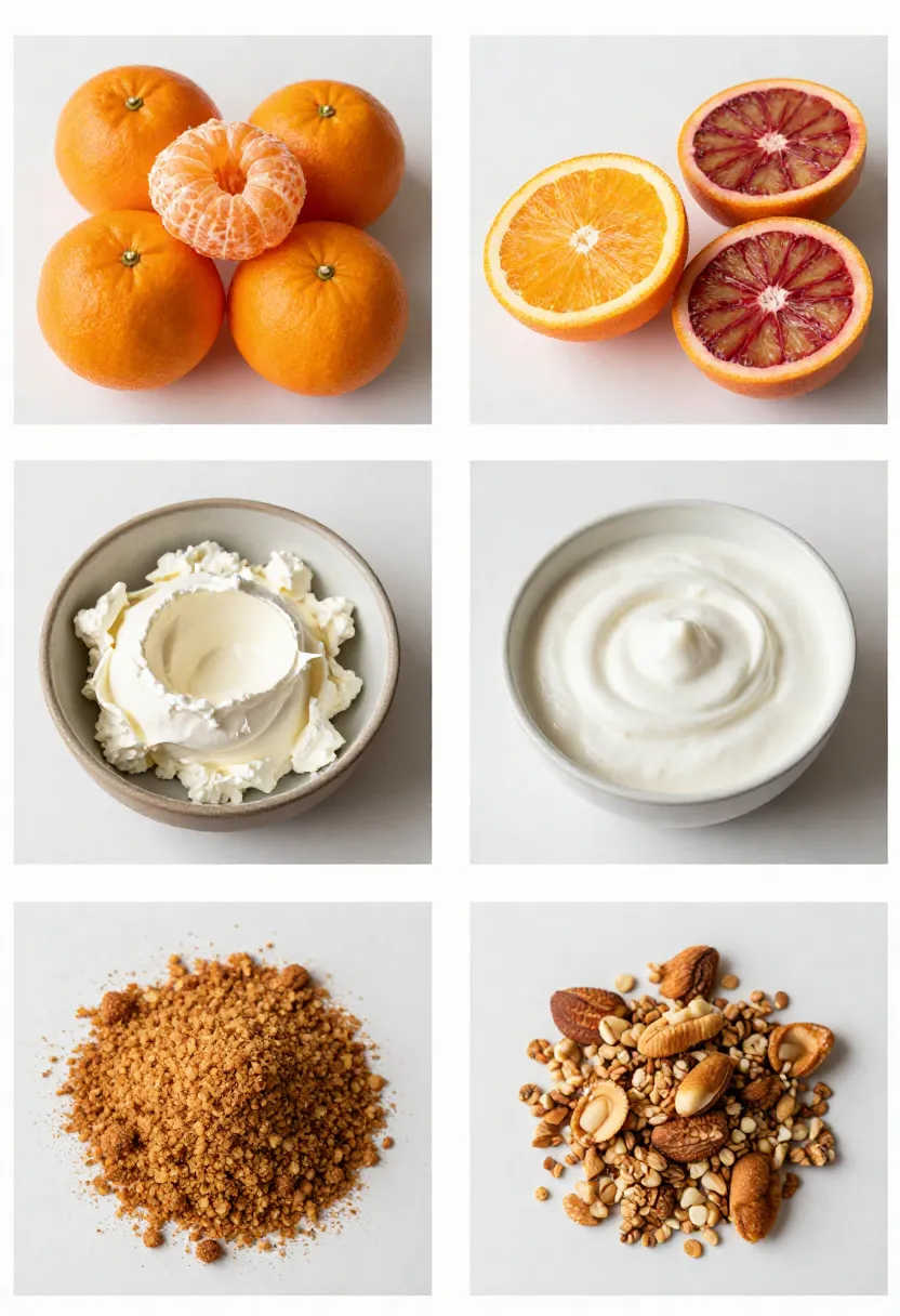 Collage showing ingredient swaps with citrus, cream options, and crumble variations
