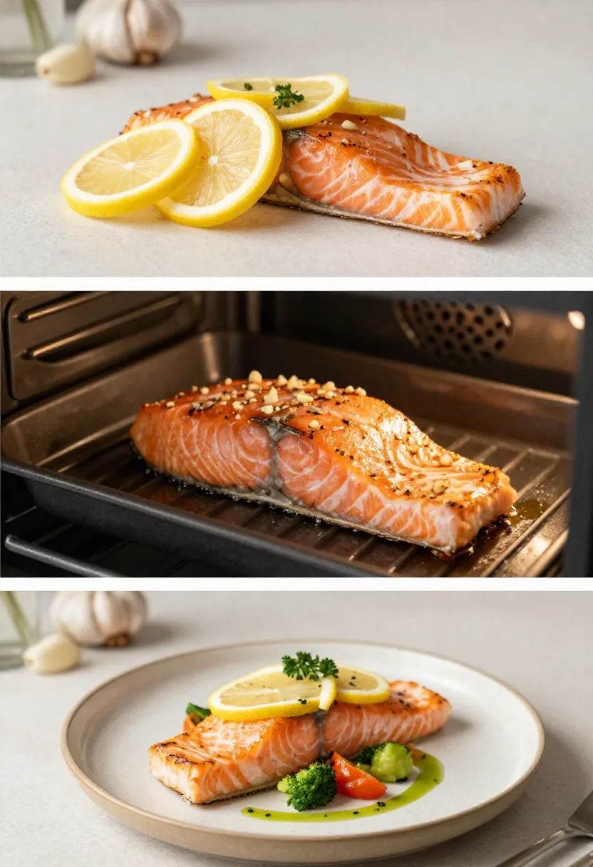 Lemon garlic baked salmon with fresh citrus and herbs