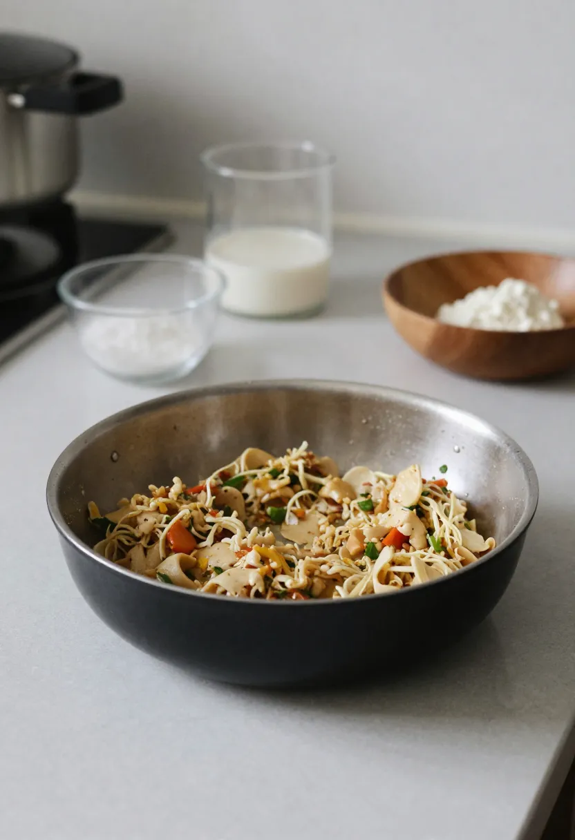 Simple homemade meal with minimal ingredients on table