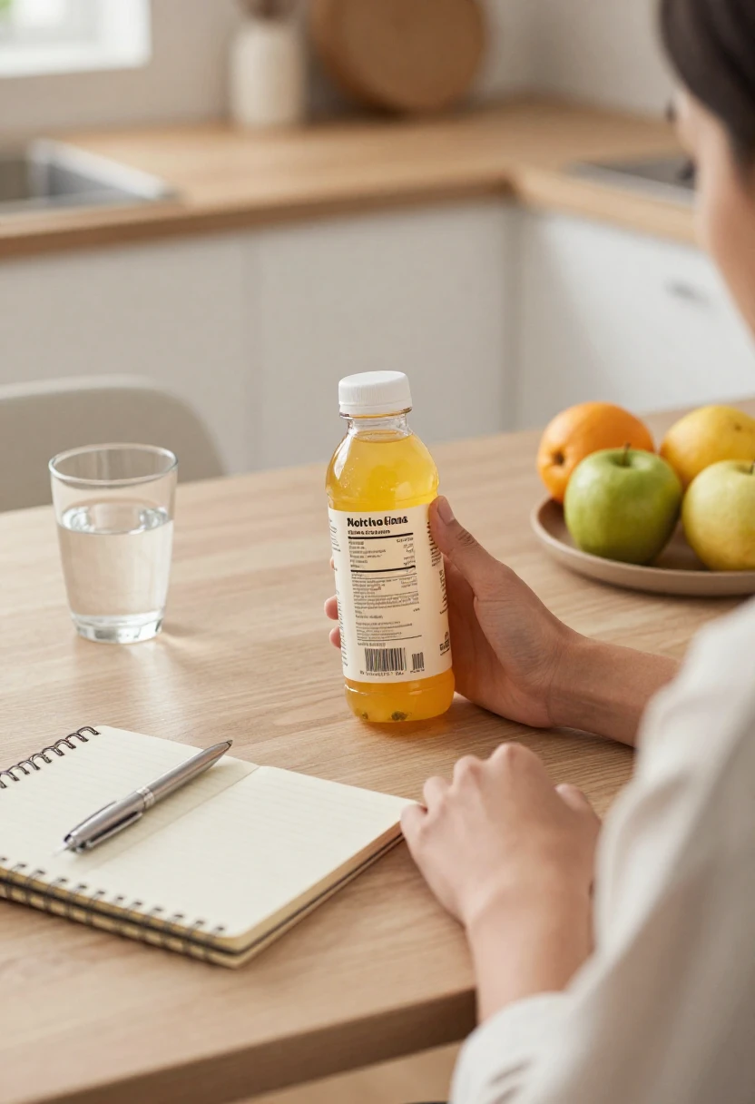 Person reading a nutrition label to understand whether artificial sweeteners are safe.